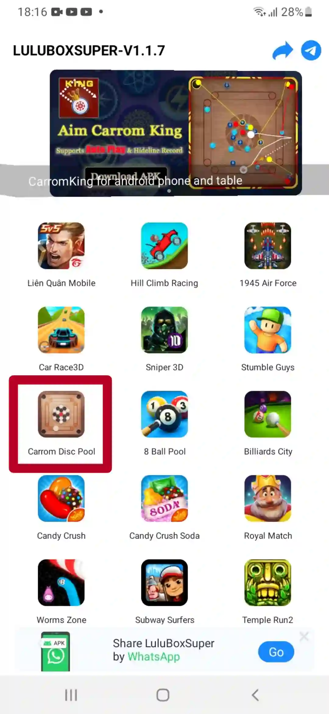 Select Game on LuluBox Pro Select Game on LuluBox Pro